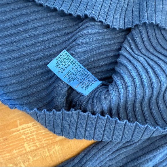 J. McLaughlin Deep Blue Ribbed Cardigan - Picture 5 of 6